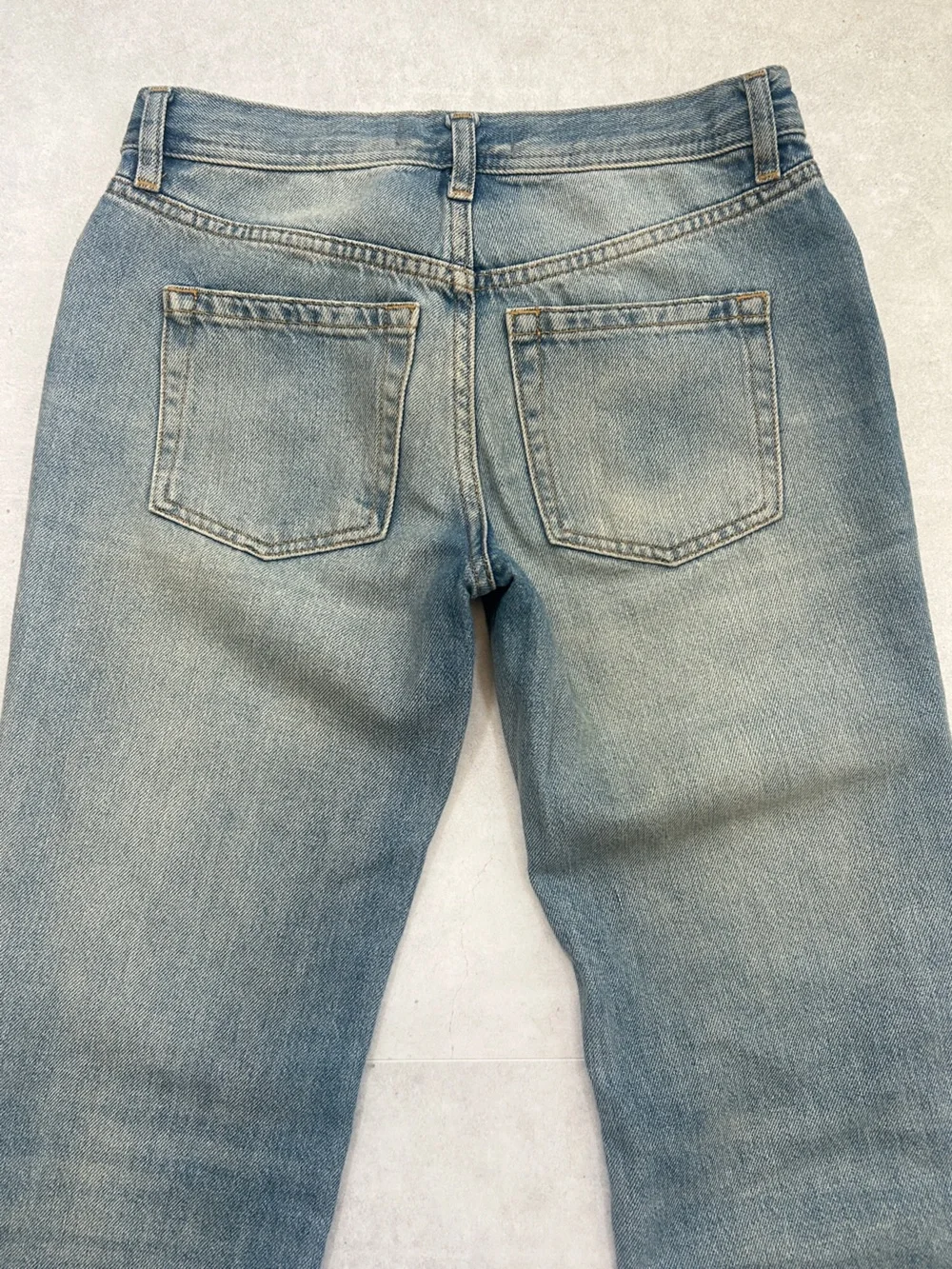 Free People Maggie Mid Rise Straight Leg Jeans in Aged to Perfection | Size 24